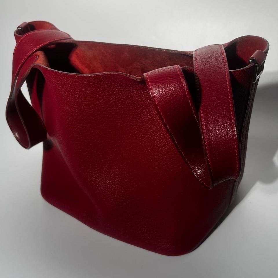 Hermès Picotin Red Leather Silver Good - Box View