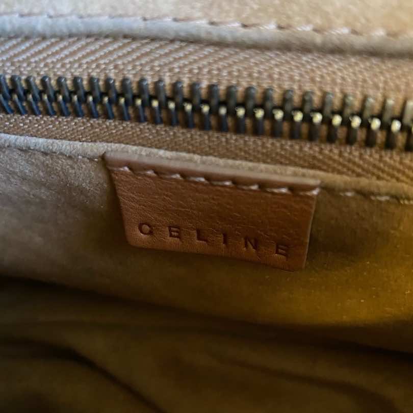 Celine Tan Leather Shoulder Bag - 5