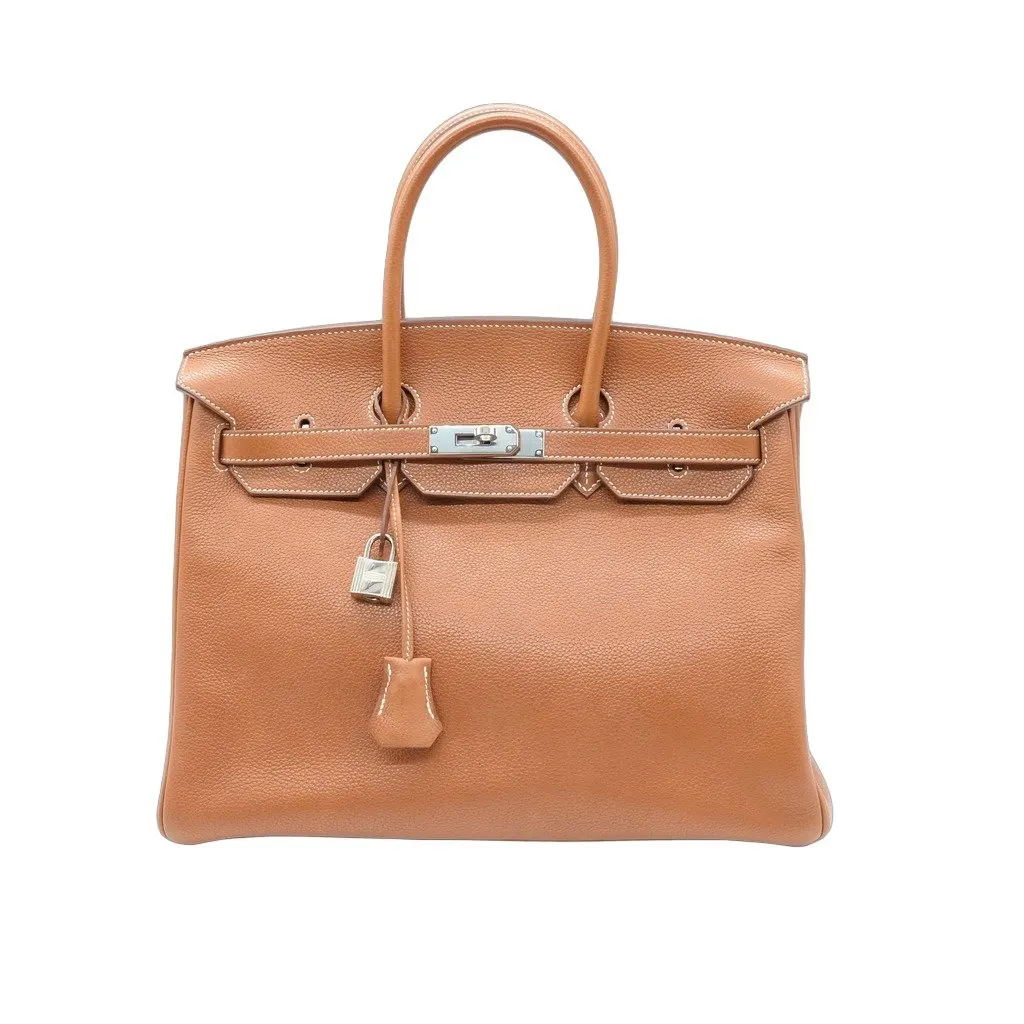 Hermès Birkin 35 Brown Togo Leather Hand Bag Stamp:C(2018) Brown Leather Good - Front View