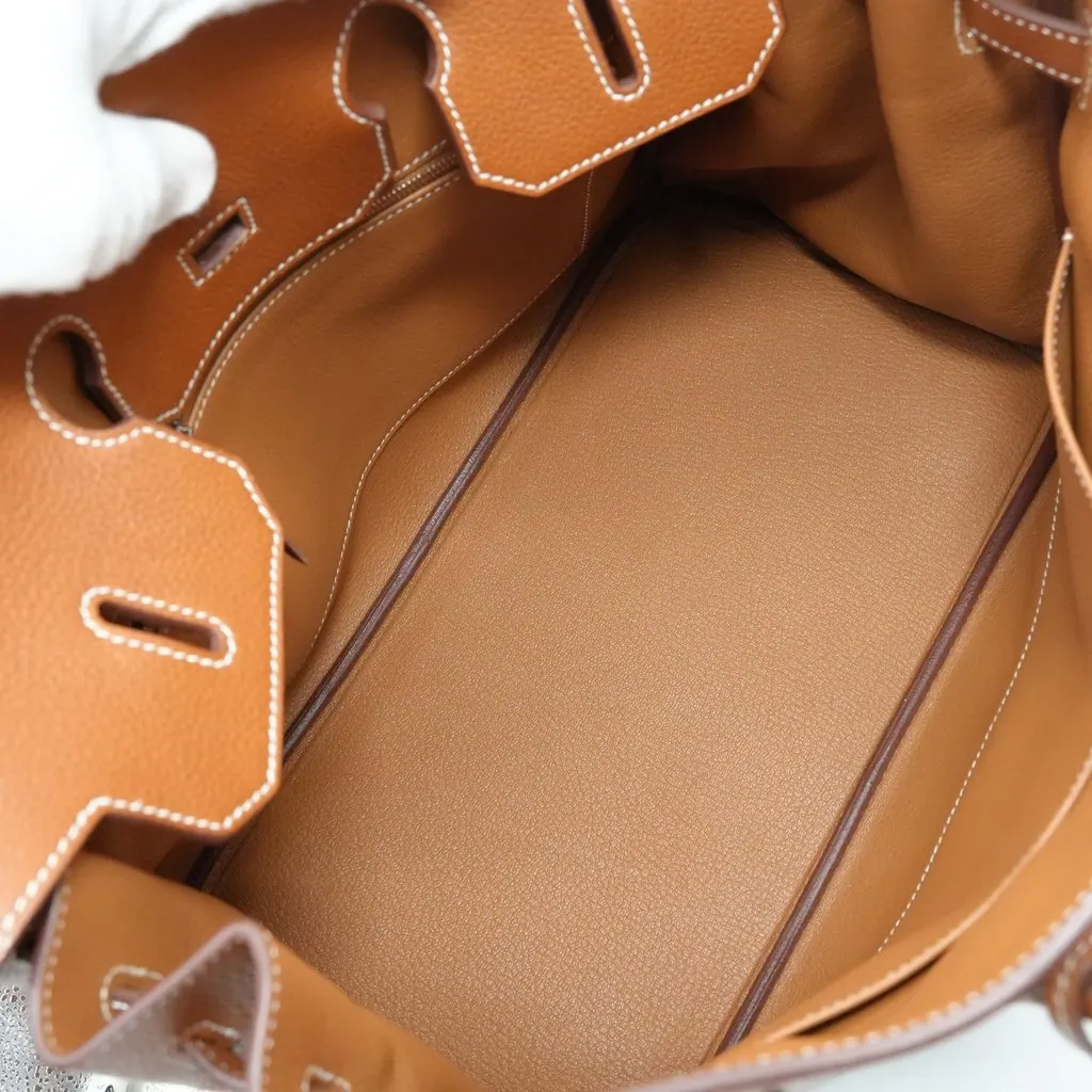 Hermès Birkin 35 Brown Togo Leather Hand Bag Stamp:C(2018) Brown Leather Good - Model View