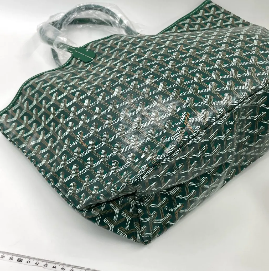 Goyard Goyard Saint Louis PM Green Green Canvas Never worn, with tag - Back View