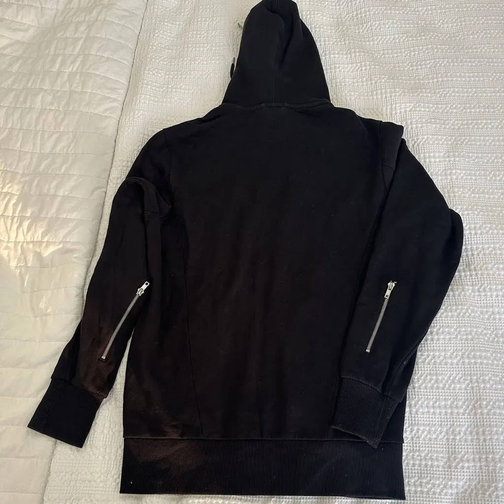 Diesel Authentic Diesel mens black multi-zip hooded jacket/hoodie, size M. Black Very good - Back View