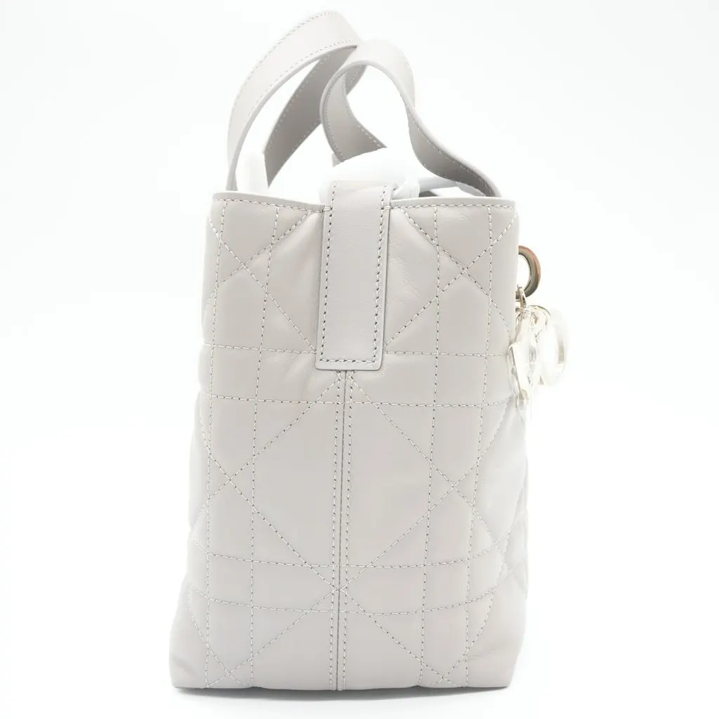 Dior Small Toujours Vertical Tote Grey Leather Never worn - Box View