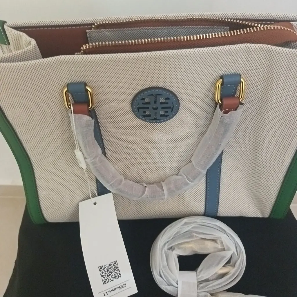 Tory Burch Tote bag Beige Canvas Never worn, with tag - Box View