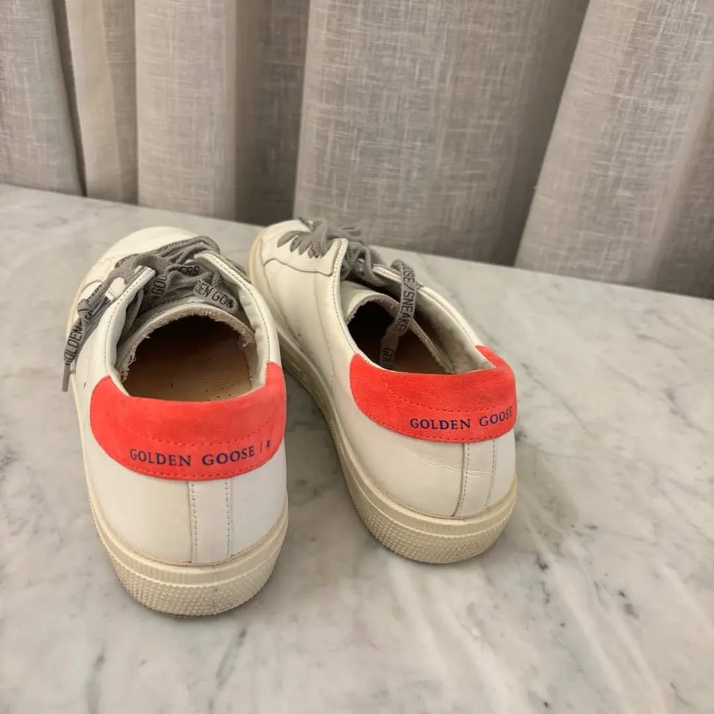 Golden Goose Sneakers White Leather Very good - Back View