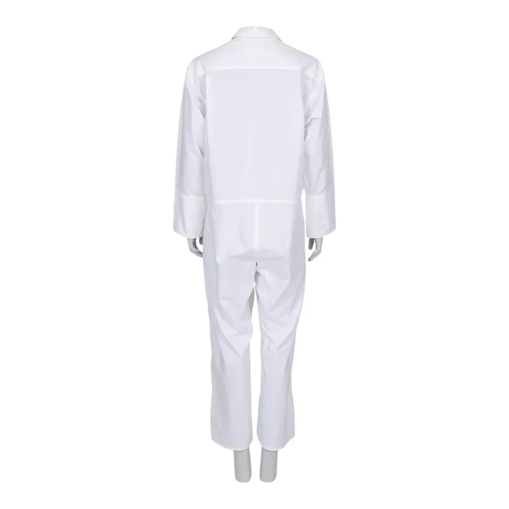 Maison Margiela White Oversized Jumpsuit White Cotton Good - Back View