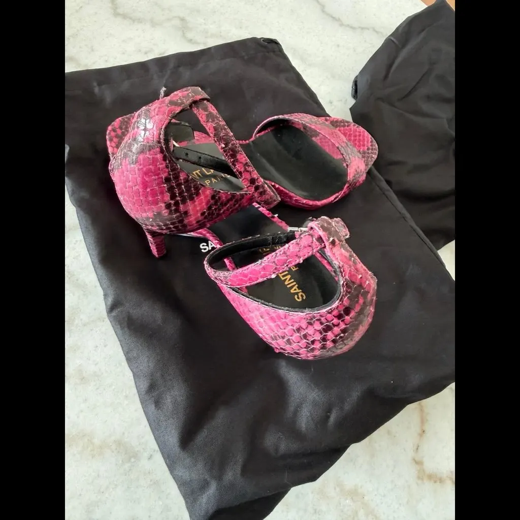 Saint Laurent Sandal Yves Saint Lauren MultiColor Leather Never worn, with tag - Back View