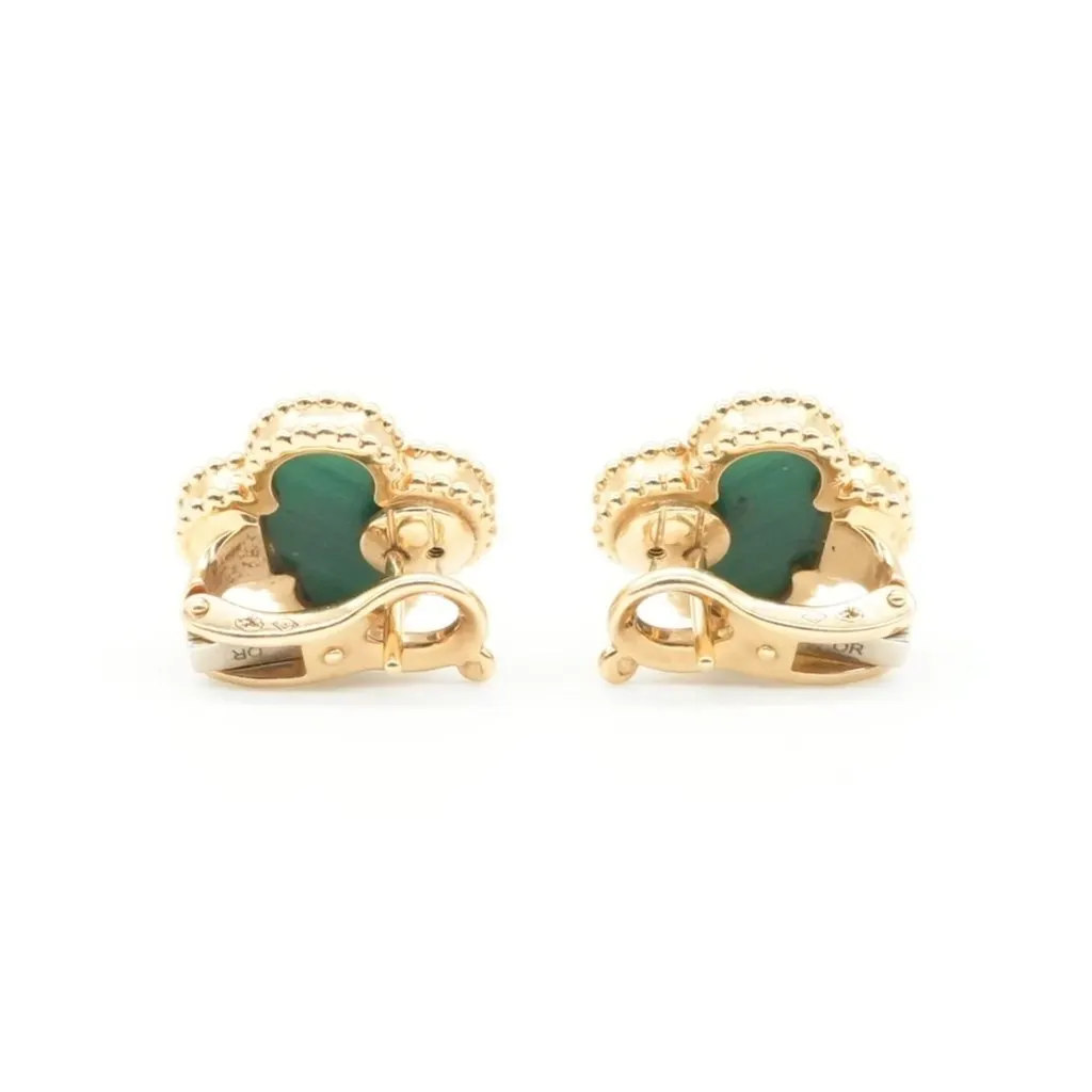 Van Cleef & Arpels Vintage Alhambra K18YG Malachite Green Gold Very good - Inside View