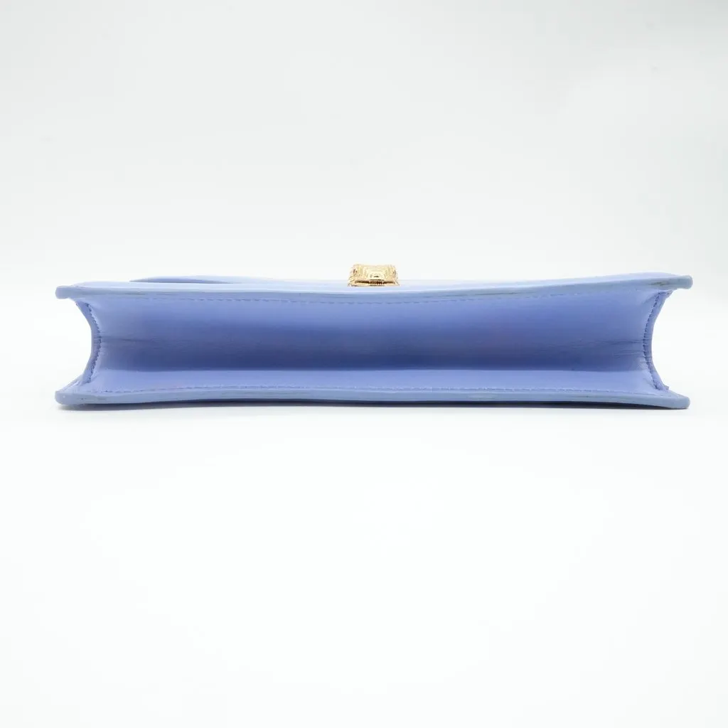 Bvlgari Serpenti Forever Blue Chain Shoulder Bag Blue Leather Good - Inside View