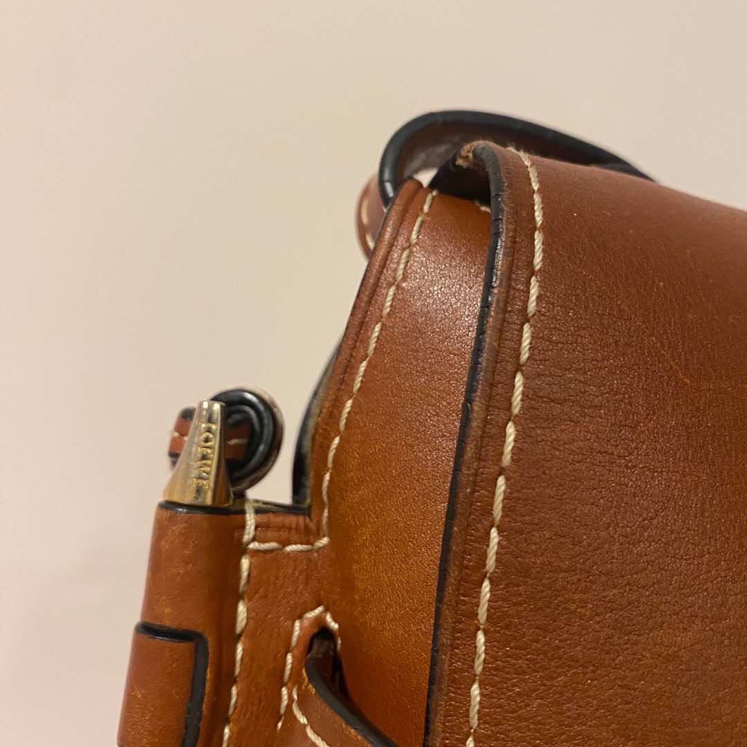Loewe Gate Bag Brown Leather Metal Very good - Model View