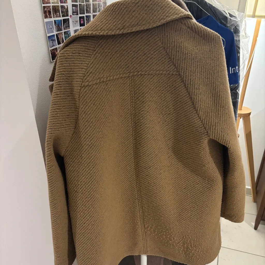 Max Mara Coat Beige Wool Very good - Back View