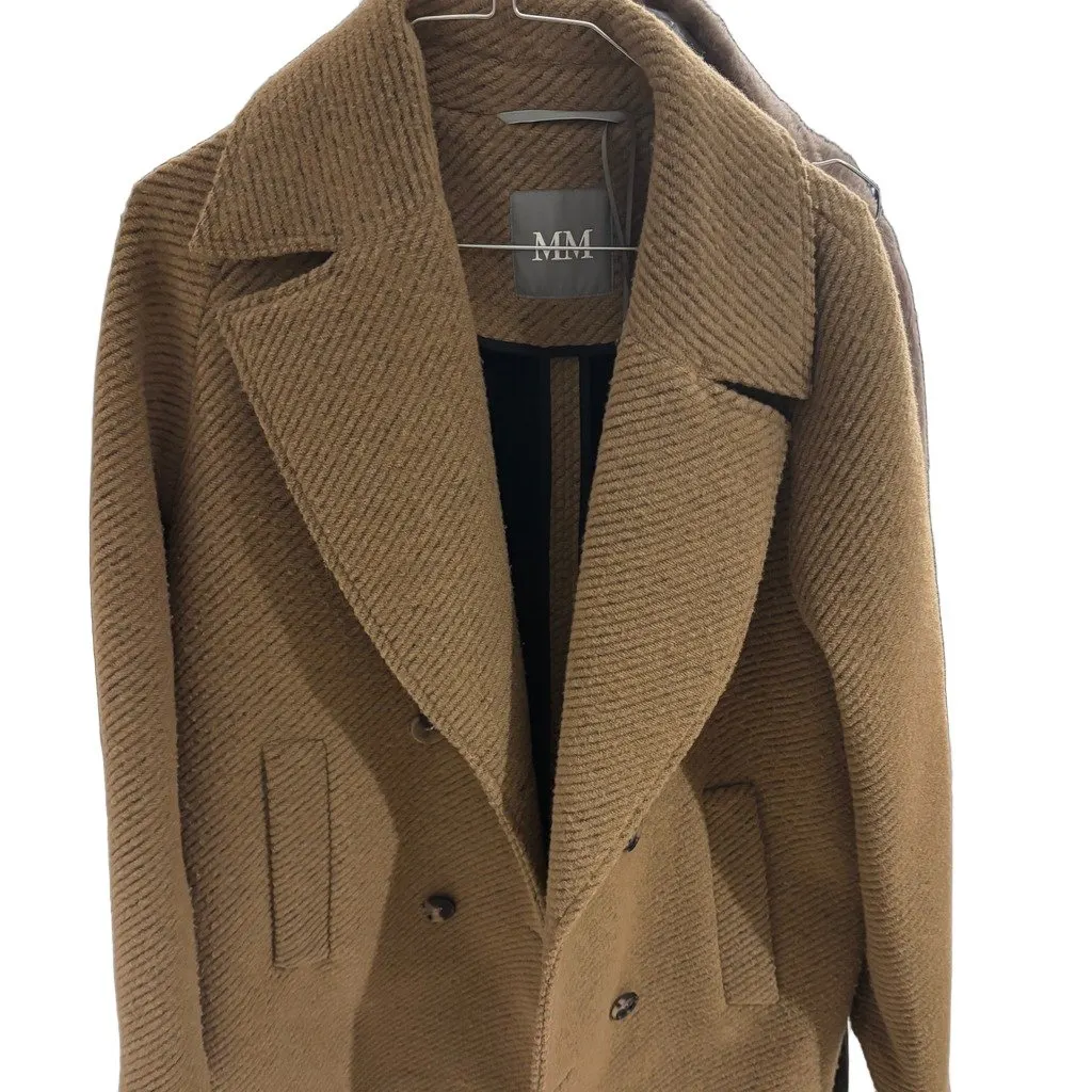 Max Mara Coat Beige Wool Very good - Front View