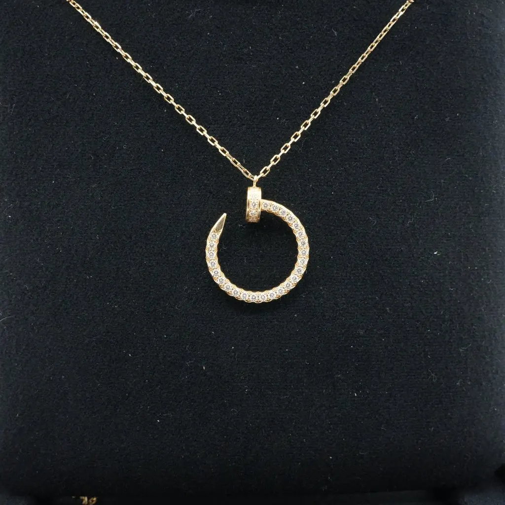 Cartier Juste Un Clou Pendant, Diamonds, 18K Yellow Gold Size:5.6g Gold Gold Good - Back View