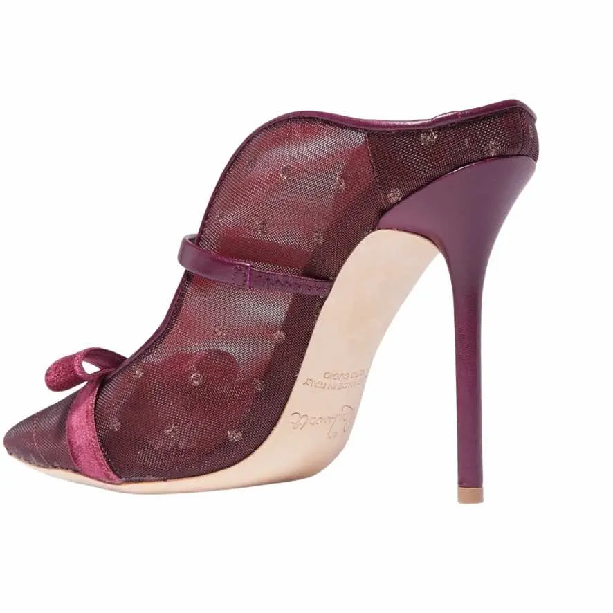 Malone Souliers Mules Burgundy Never worn - Back View
