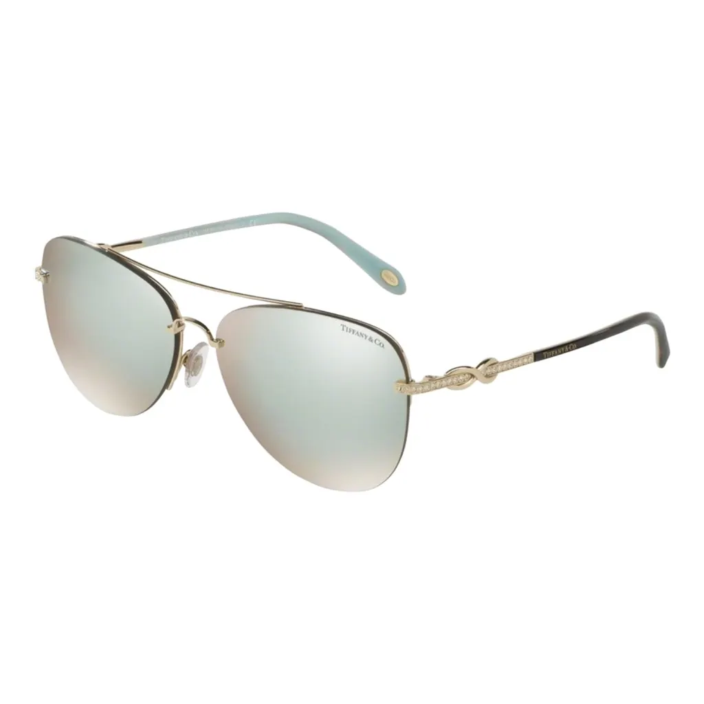 Tiffany & Co Sunglasses Gold Stainless steel Plastic Very good - Front View