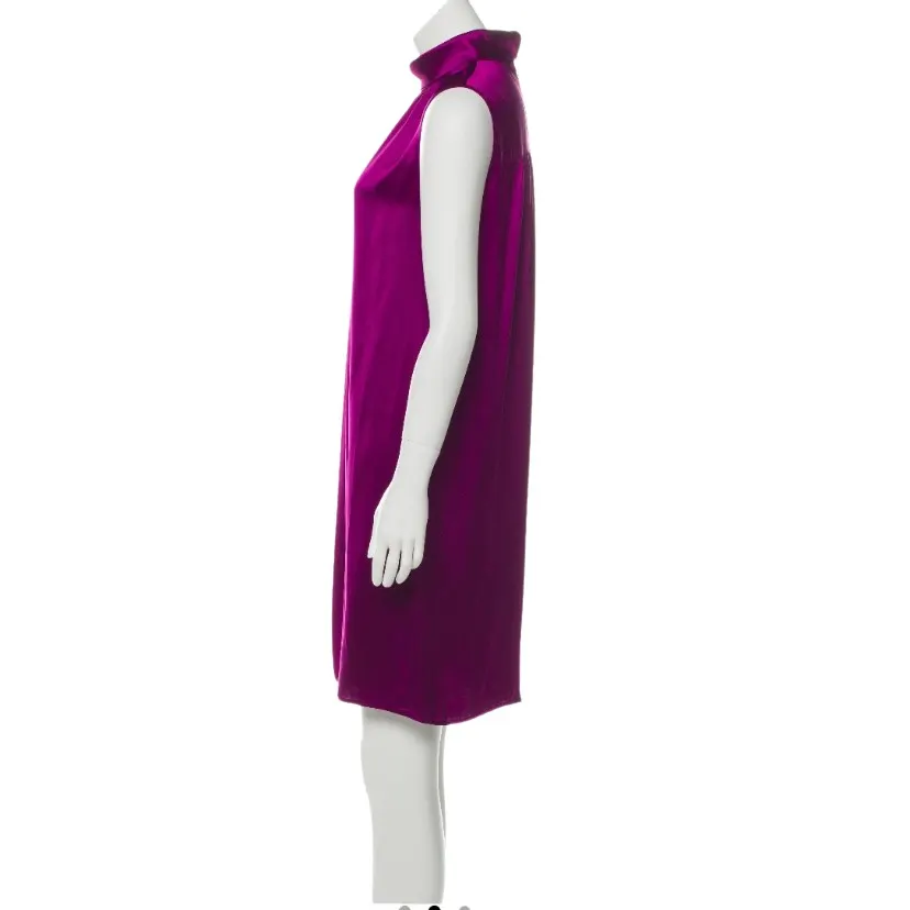 Oscar de la Renta Magenta Silk Dress Purple Silk Very good - Inside View
