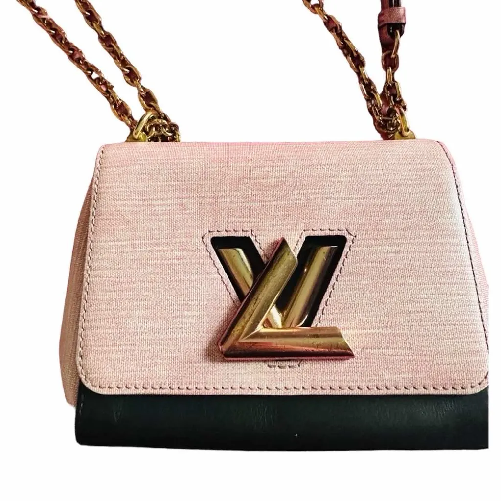Louis Vuitton Twist Pink Canvas Leather Fair - Front View
