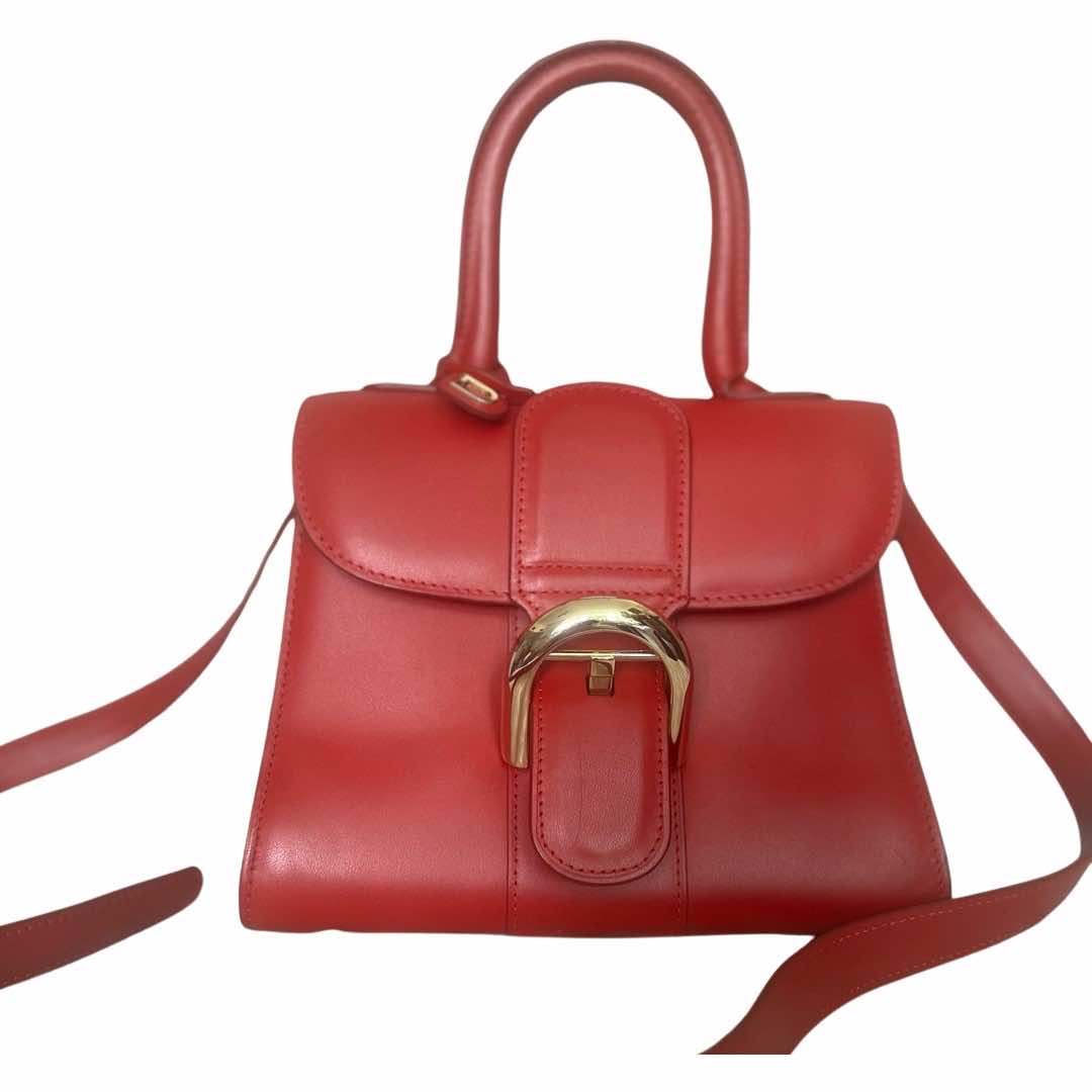 Delvaux Le Brillant Mini Red Leather Gold Very good - Front View