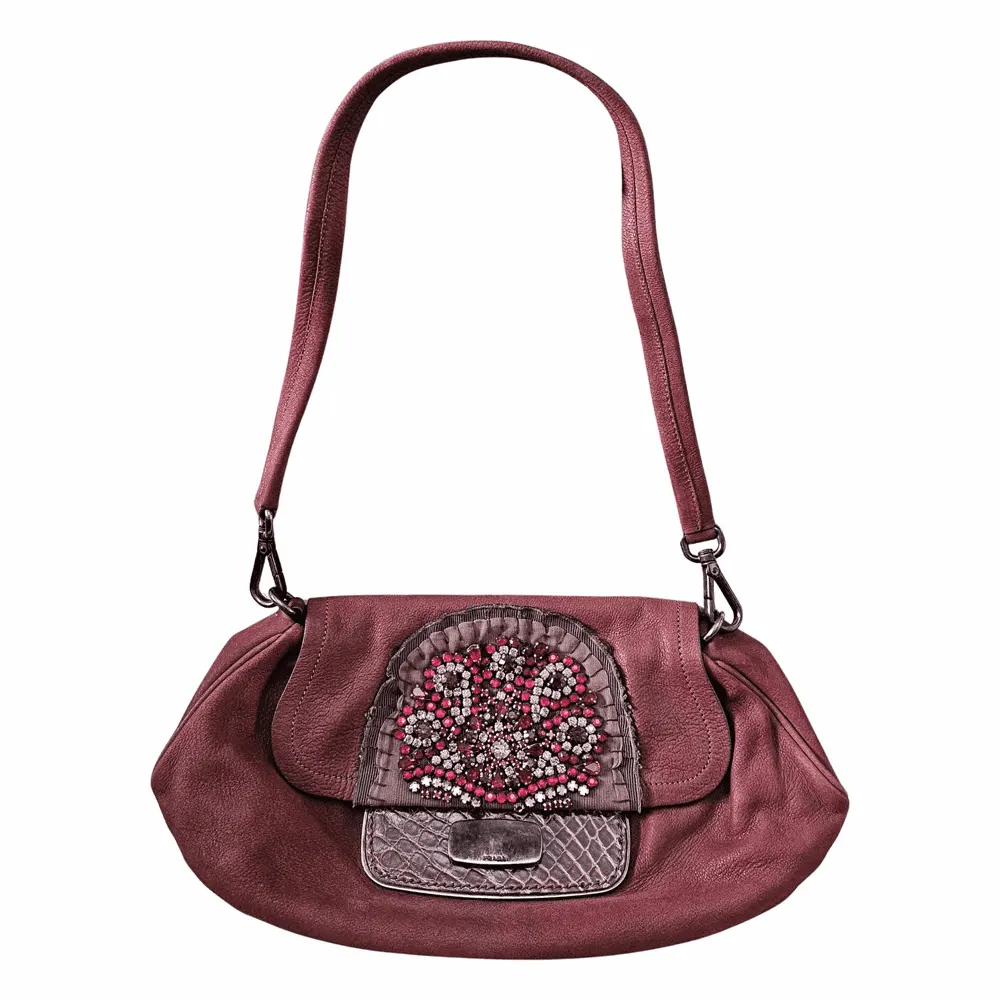 Prada Rhinestones Bag Brown Good - Front View