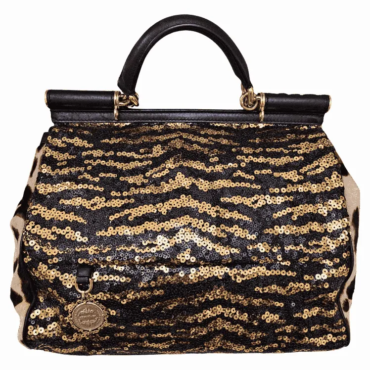 Dolce & Gabbana Sequin Miss Sicily Black Good - Front View