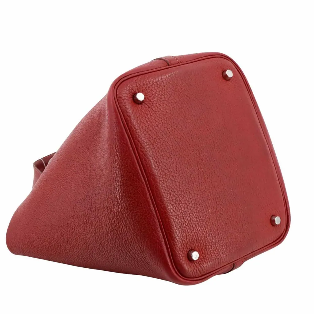 Hermès Picotin Red Leather Silver Good - Model View