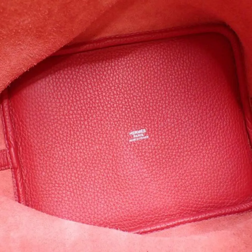 Hermès Picotin Red Leather Silver Very good - Inside View