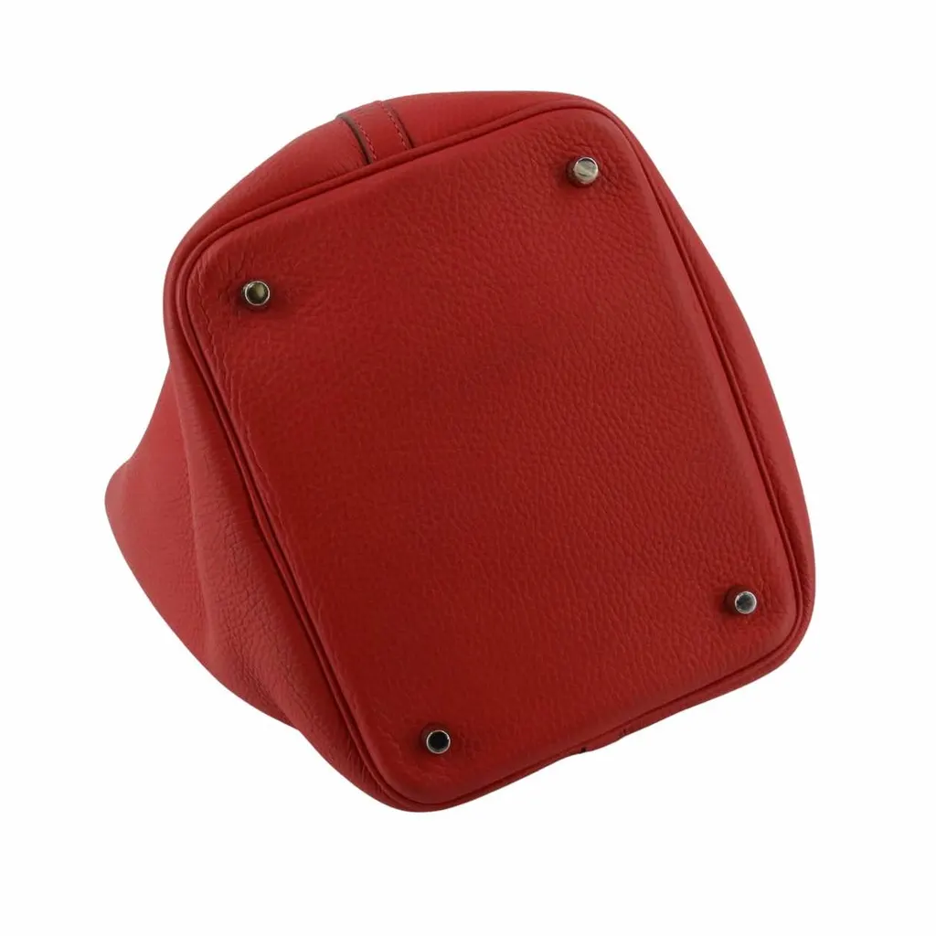 Hermès Picotin Red Leather Silver Very good - Model View