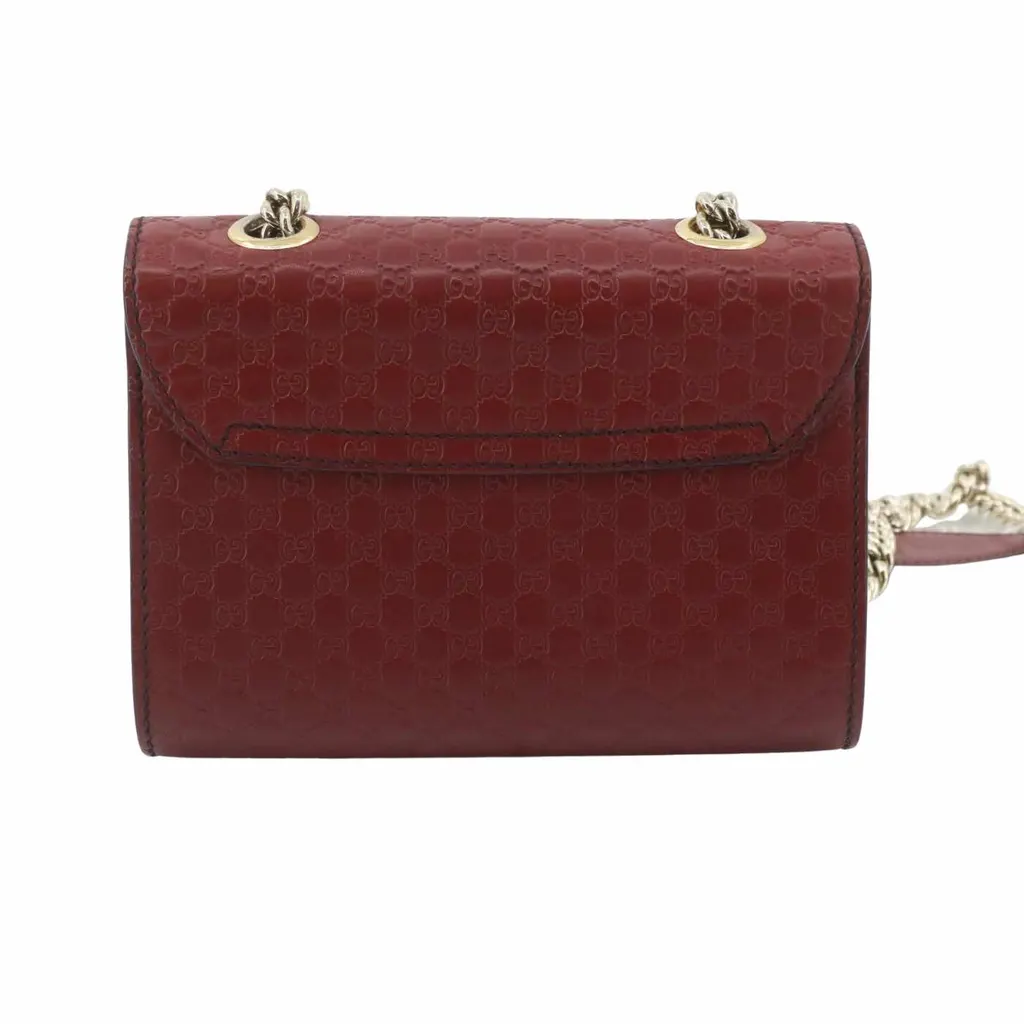 Gucci Mini Emily Red Leather Gold Very good - Back View