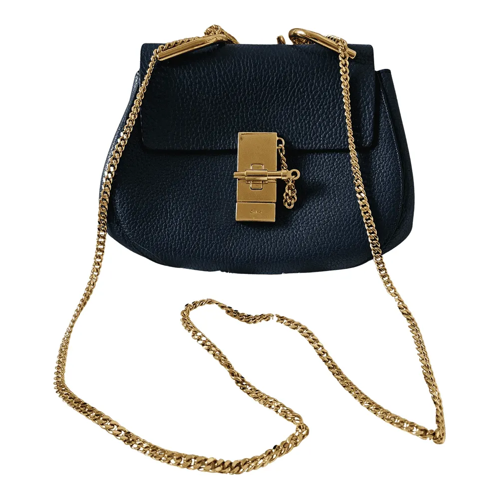 Chloé Drew Blue Linen Gold Good - Front View