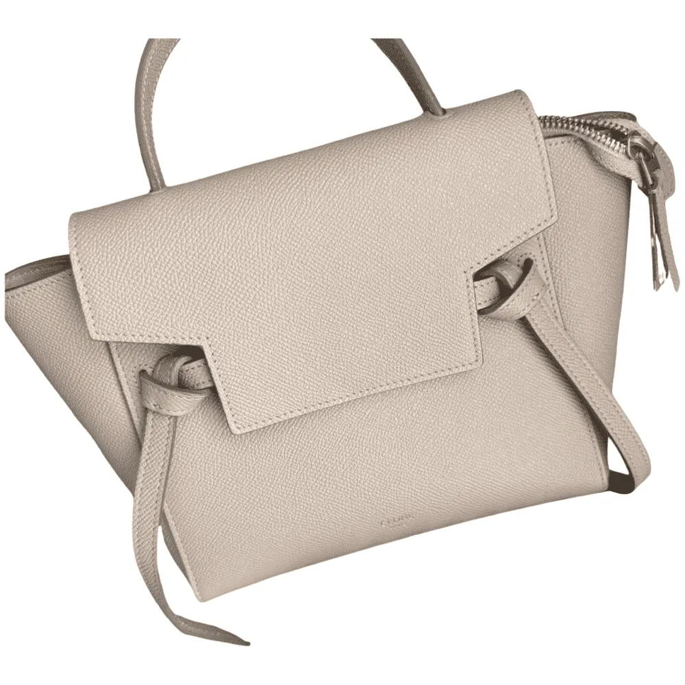 Celine Belt Beige Leather Never worn - Front View