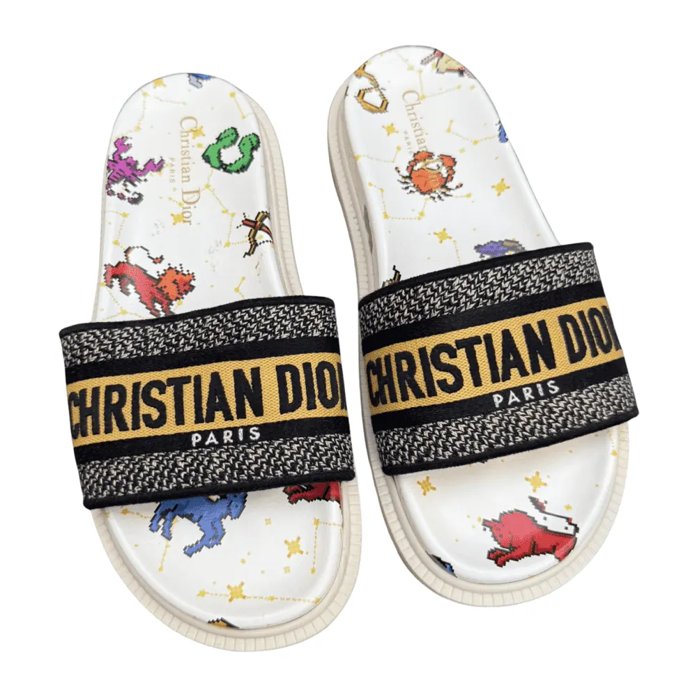 Dior Zodiac Slipers MultiColor Cotton Very good - Front View
