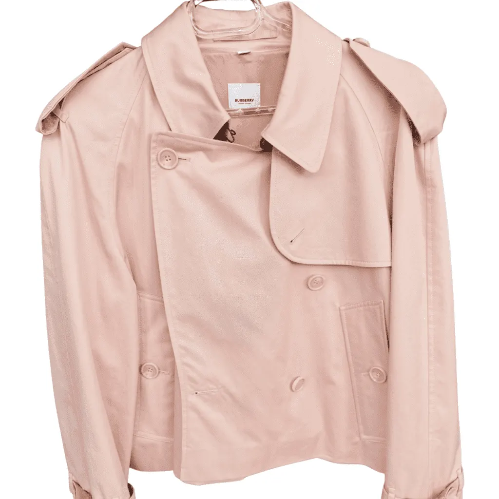 Burberry Coat Pink Cotton Never worn - Front View