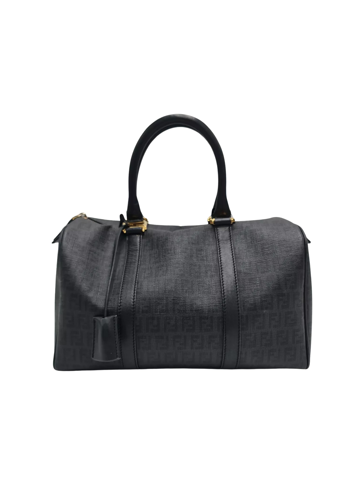 Fendi Zucchino Canvas Boston Bag