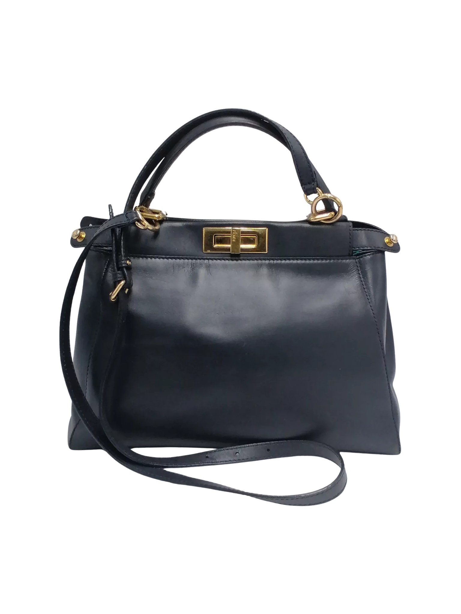 Fendi Leather Small Peekaboo Bag