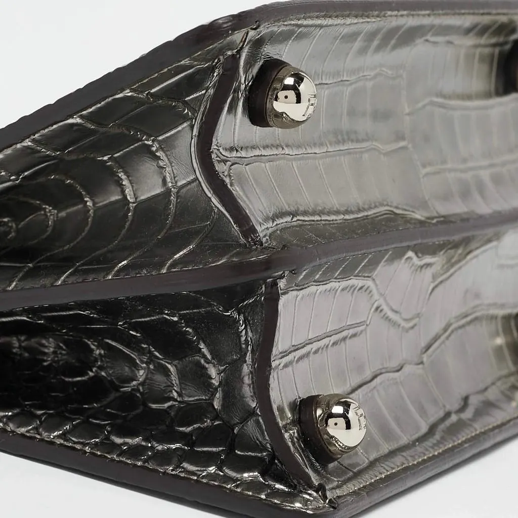 Fendi Peekaboo ISeeU Petite – Exotic Crocodile Leather – Brand New, Never Used Metallic Leather Never worn, with tag - Box View