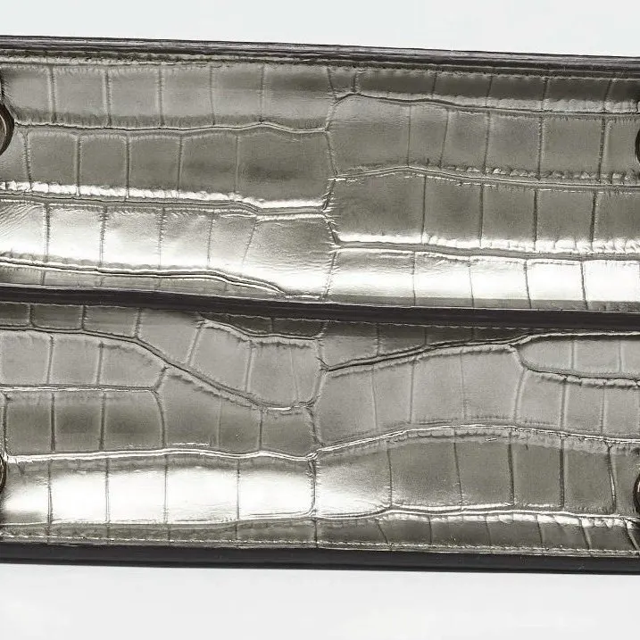 Fendi Peekaboo ISeeU Petite – Exotic Crocodile Leather – Brand New, Never Used Metallic Leather Never worn, with tag - Inside View