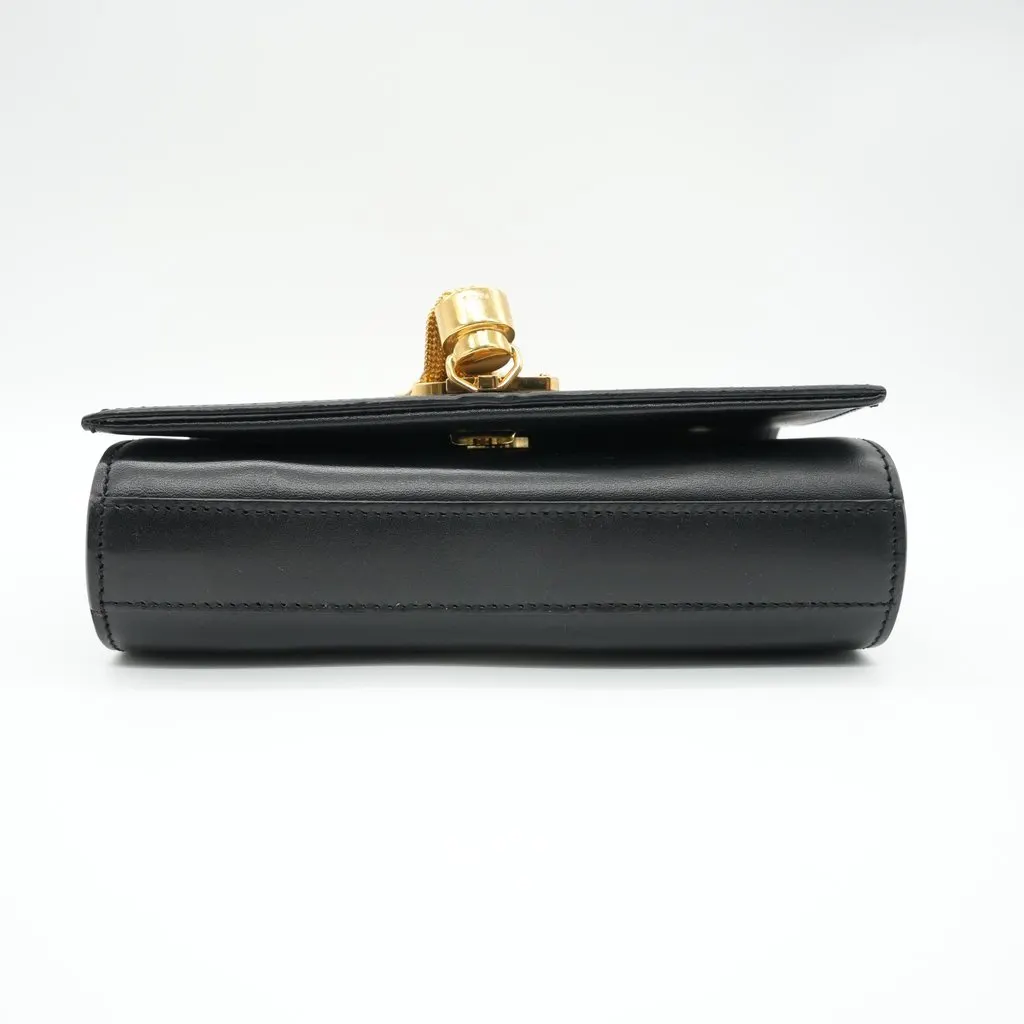 Saint Laurent Mini Kate Leather Black Black Leather Good - Inside View