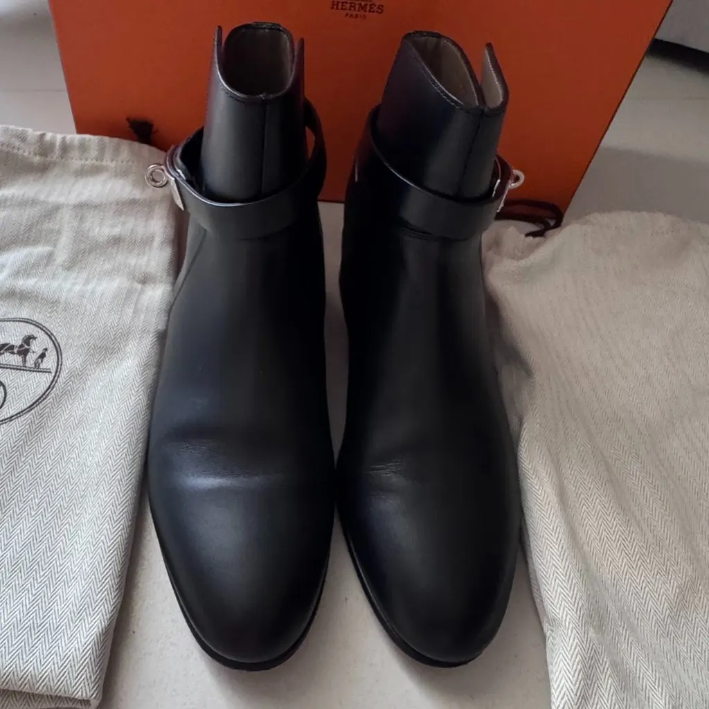 Hermès Neo Ankle Strap Boots Black Very good - Inside View
