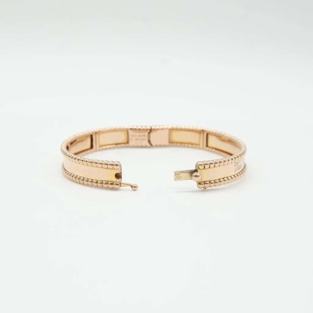 Van Cleef & Arpels Perlee Signature Bracelet, 18K RG Size S 19.7g BO/SC/LEGCE/PO Gold Rose Gold Good - Box View