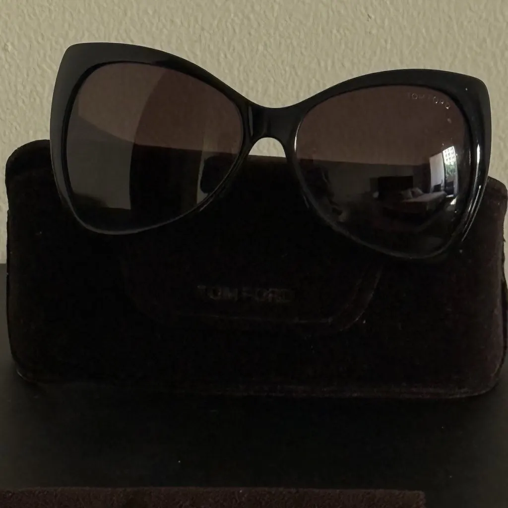 Tom Ford Black/dark Brown Shades Black Plastic Good - Box View