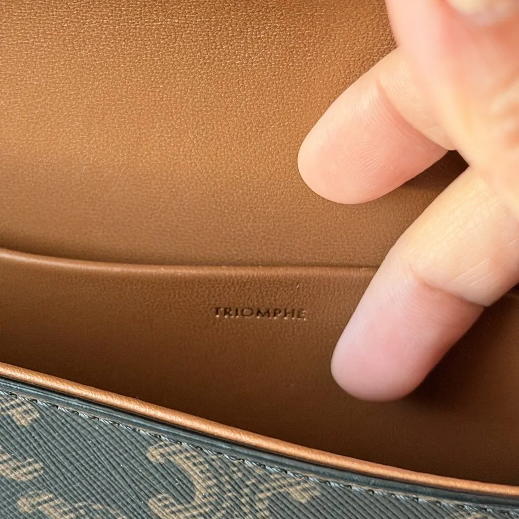 Celine Triomphe Small Size Brown Good - Model View