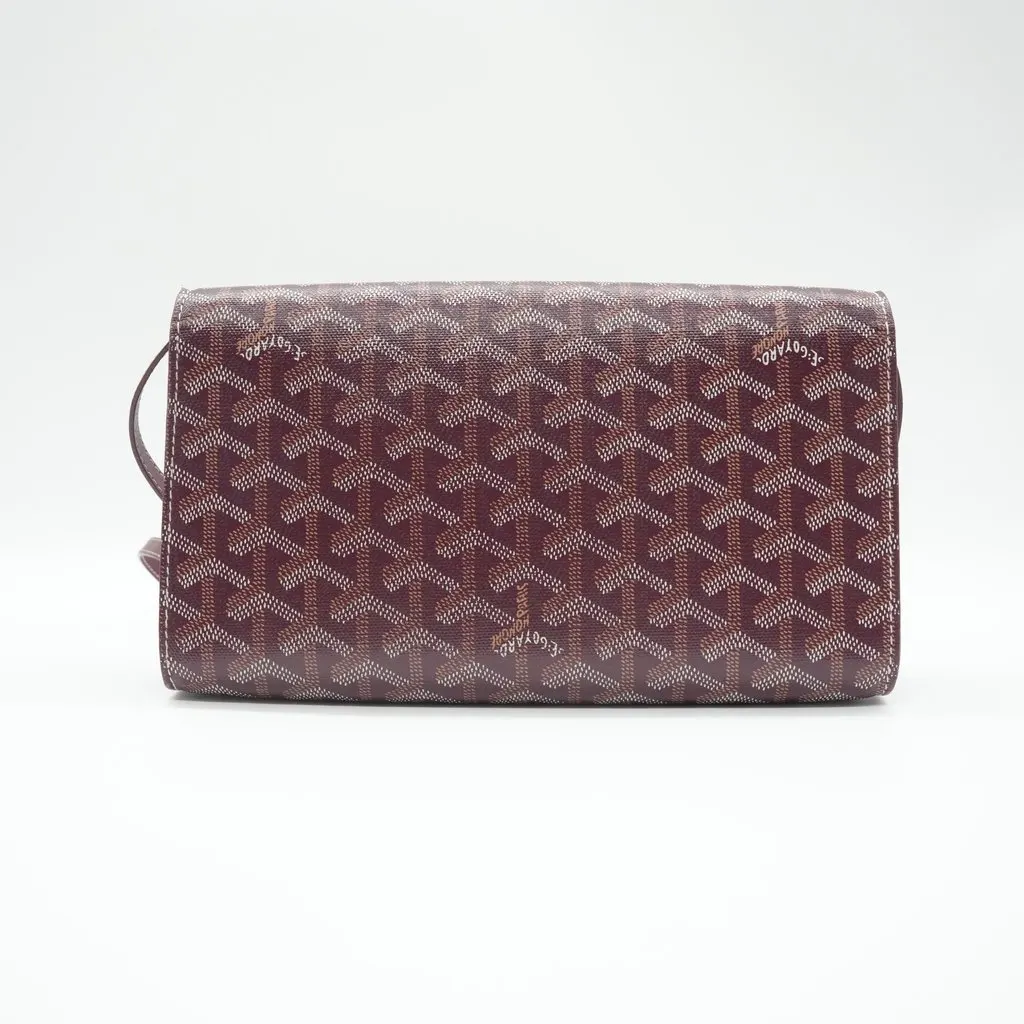 Goyard Monte-Carlo PM Shoulder Bag Burgundy Canvas Good - Back View