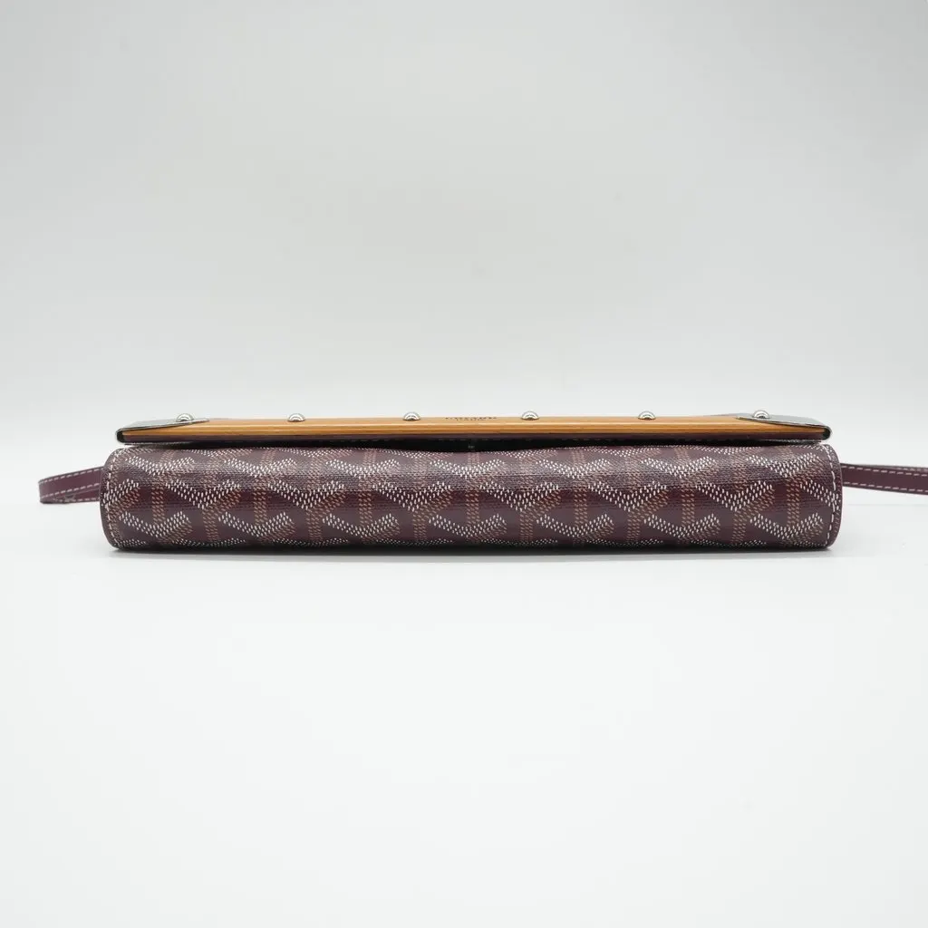 Goyard Monte-Carlo PM Shoulder Bag Burgundy Canvas Good - Inside View