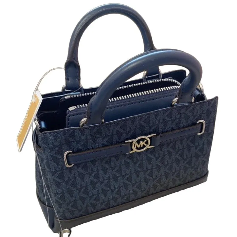 Michael Kors Michael Kors Reed Admiral Handbag – Navy Blue Navy Leather Never worn, with tag - Front View