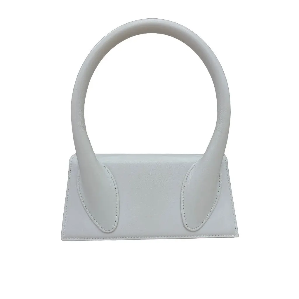 Jacquemus Le Chiquito White Leather Good - Front View