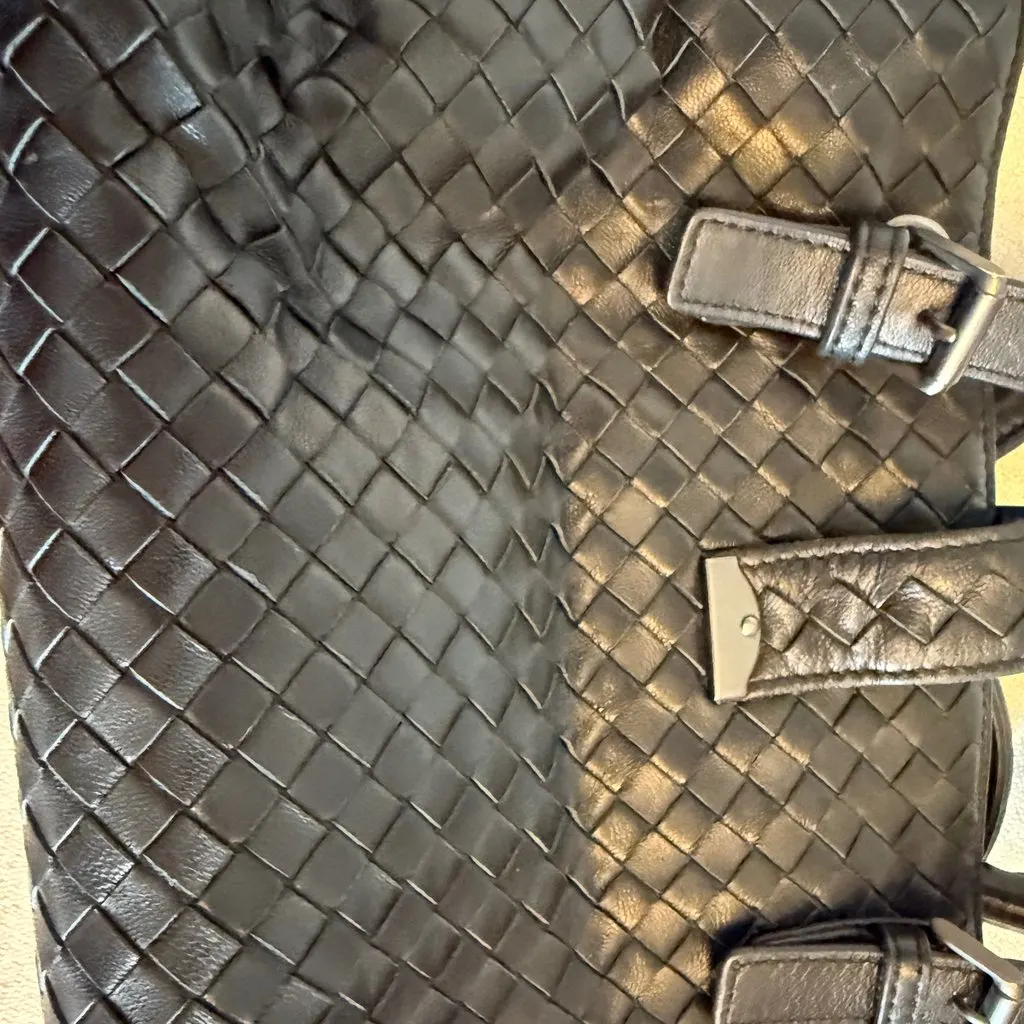 Bottega Veneta Handbag Black Leather Very good - Back View