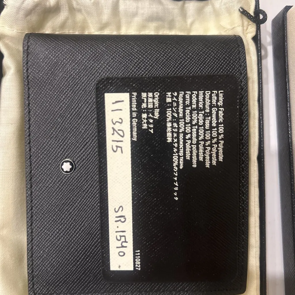 Montblanc Black , Leather Collection Sartorial Wallet. Black Leather Never worn, with tag - Inside View
