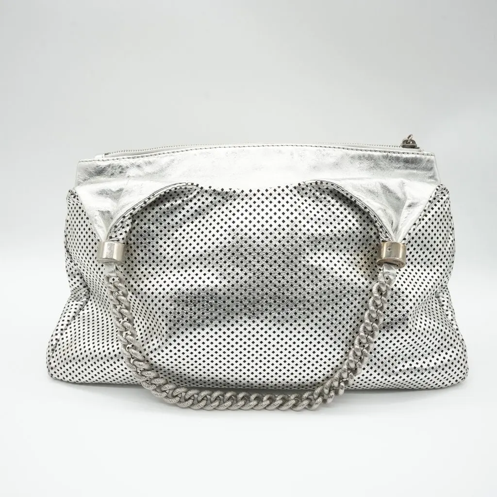 Chanel Vintage Rodeo Drive Hobo Metallic Leather Fair - Back View