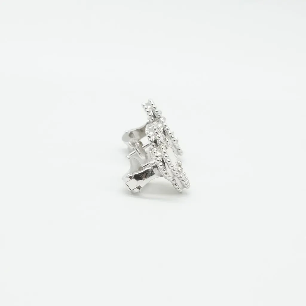 Van Cleef & Arpels Vintage Alahambra K18WG Mother-of-Pearl White White Gold Good - Model View
