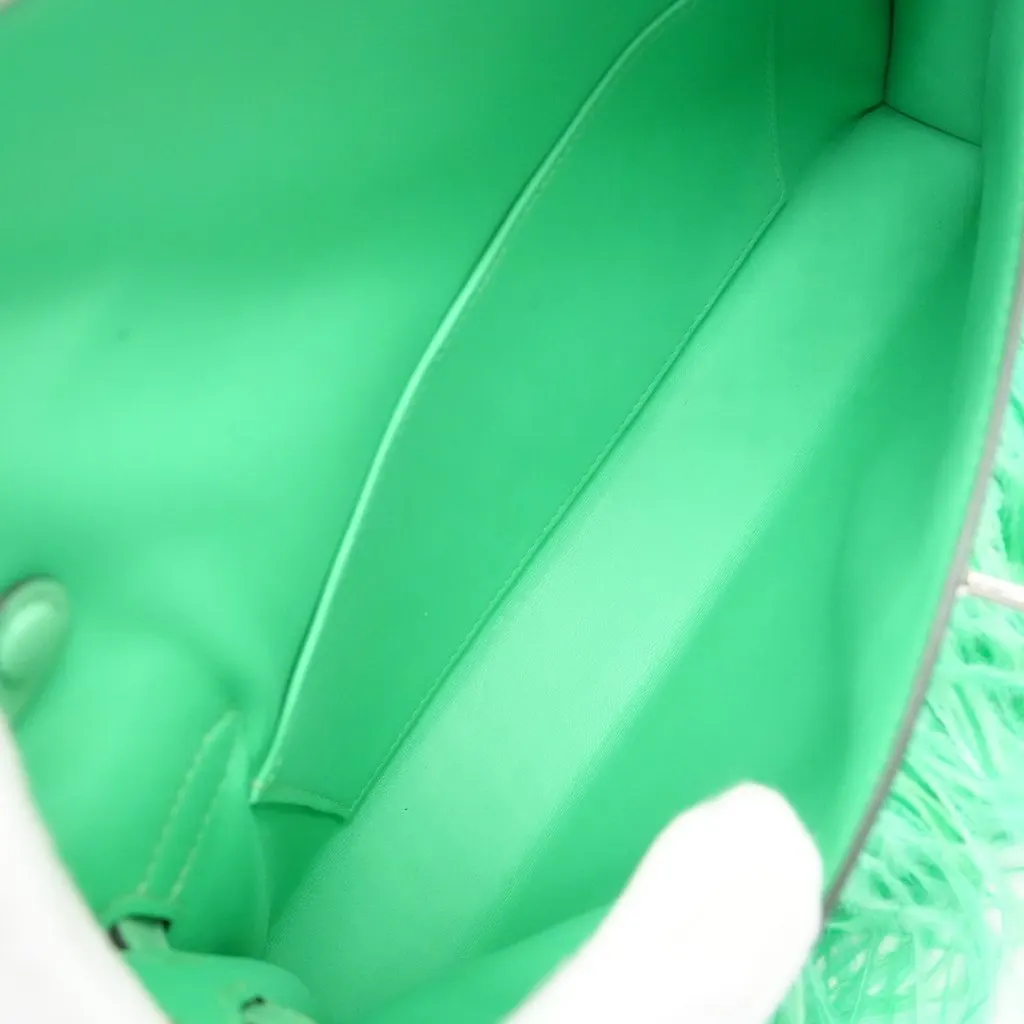 Hermès Kelly Elan Folie Vert Comics Green Shoulder Bag Stamp:B(2023) Green Leather Good - Model View